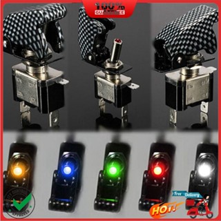 Sp.b 12V 20A ฝาครอบไฟ LED SPST Toggle Rocker สวิตช์เปิด / ปิด สําหรับรถยนต์