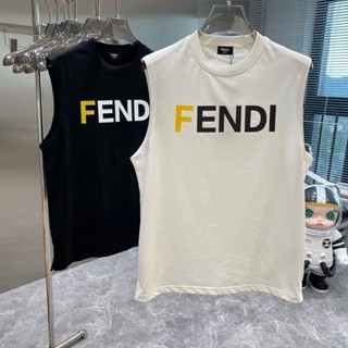 Fendi เสื้อยืด คอกลม พิมพ์ลาย เข้ากับทุกการแต่งกาย แฟชั่นฤดูร้อน สําหรับผู้ชาย 2023