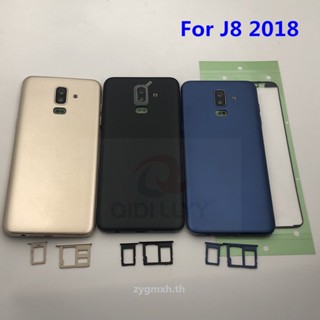 ใหม่ ฝาครอบแบตเตอรี่ พร้อมปุ่มปรับระดับเสียง สําหรับ SAMSUNG Galaxy J8 2018 J810 J810F J810G J810DS