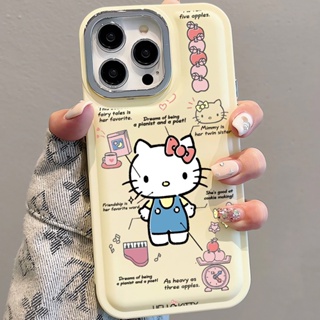 เคสโทรศัพท์มือถือ แบบนิ่ม ลายเฮลโลคิตตี้ และตัวอักษร สําหรับ iPhone 14Promax 13 12 11 7Plus X XR xsmax