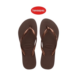 Havaianas รองเท้าแตะผู้หญิง Slim Flip Flops - Dark Brown/Metal Acoused รุ่น 40000305964BRXX (รองเท้าแตะ รองเท้าผู้หญิง รองเท้าแตะหญิง)