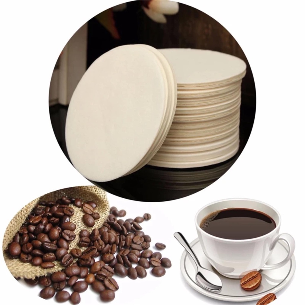[AC001]กระดาษกรองกาแฟ moka pot 100แผ่น ขนาด 56 มม./60 มม.สำหรับหม้อต้มกาแฟ