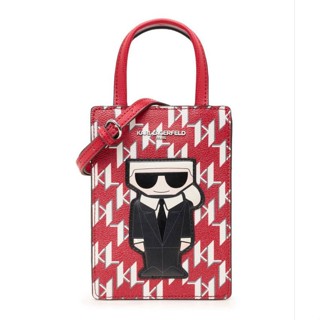 👜❤️New Karl Lagerfeld MAYBELLE MONOGRAM CELL PHONE BAGมาใหม่ ๆ❤️❤️ทรงน่ารักสีแดงลายแบรนด์สวย น่ารัก ฝุดๆๆๆ