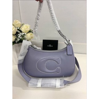 💜รุ่นใหม่มีใบลูกด้วยค่ะ💜💜กระเป๋าสะพายสีม่วง ครอสบอดี้สวยมาก 👜💜NEW COACH CROSS BODY BAG Teri Shoulder Bag