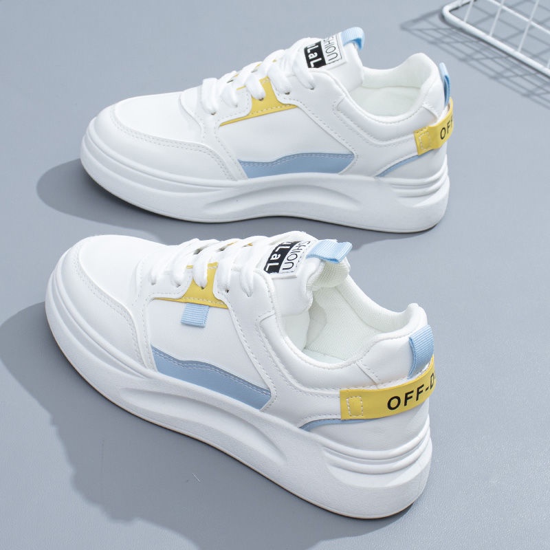 รองเท้าผ้าใบเด็กนักเรียน แฟชั่นเกาหลี สวมใส่สบาย รองเท้าผ้าใบสีขาว