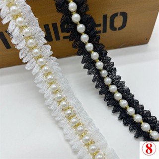 ใหม่ สายเข็มขัดลูกไม้ ประดับมุก สีขาว แฮนด์เมด ขนาดเล็ก เข้ากับทุกการแต่งกาย สําหรับตกแต่งเสื้อผ้า