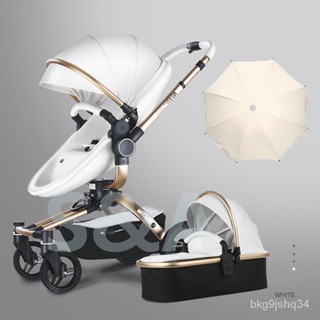 9SEF รวดเร็วและจัดส่งฟรี3in1รถเข็นเด็กทารก Aulon 360 ° Roation Pram ทารกแรกเกิด Bassinet ไข่ Shell Seat โกหกและที่นั่งทา
