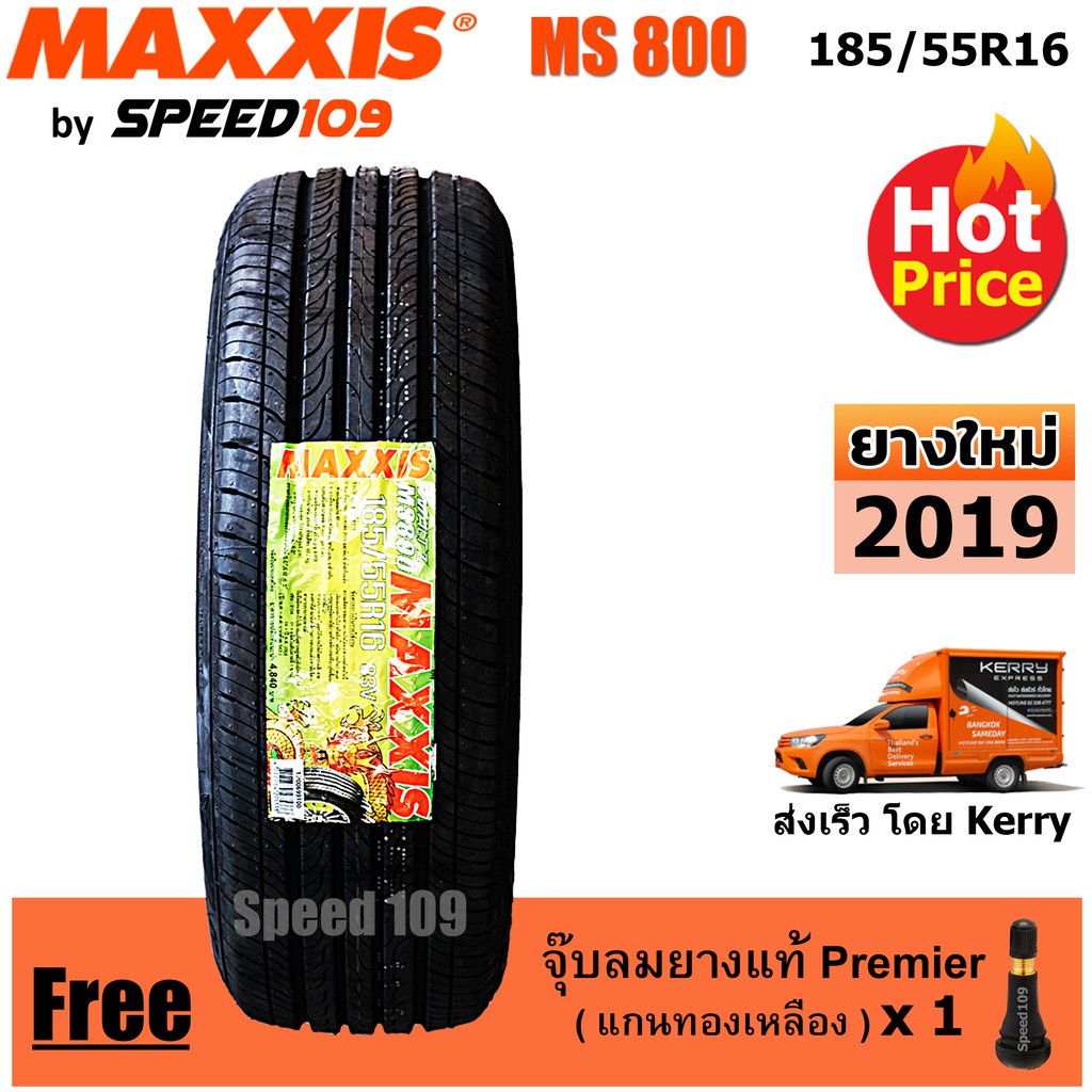 Maxxis ยางรถยนต์ รุ่น MS 800 ขนาด 185/55R16 - 1 เส้น (ปี 2019)