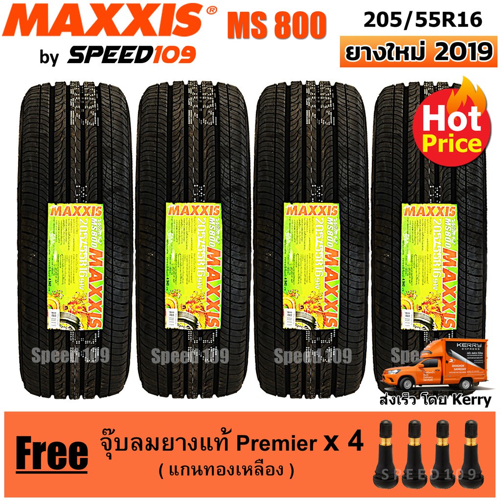 Maxxis ยางรถยนต์ รุ่น MS 800 ขนาด 205/55R16 - 4 เส้น (ปี 2019)