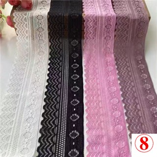 ริบบิ้นลูกไม้ กว้าง 5 ซม. สีดํา สําหรับตกแต่งเสื้อผ้า diy