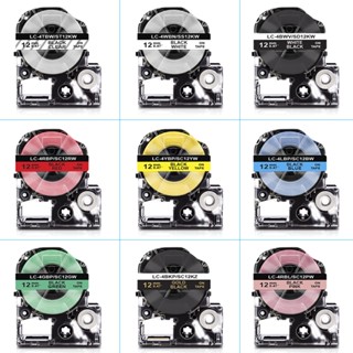 SS12KW 12mm 9mm 6mm 18mm 24mm Label Tape Compatible Epson Label Maker Multi Color Tape for Kingjim Epson Label Printer