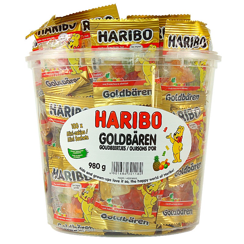 เยอรมนีนำเข้า HARIBO Haribo Golden Bear Gummy Bear รส 1KG Cola Candy ...