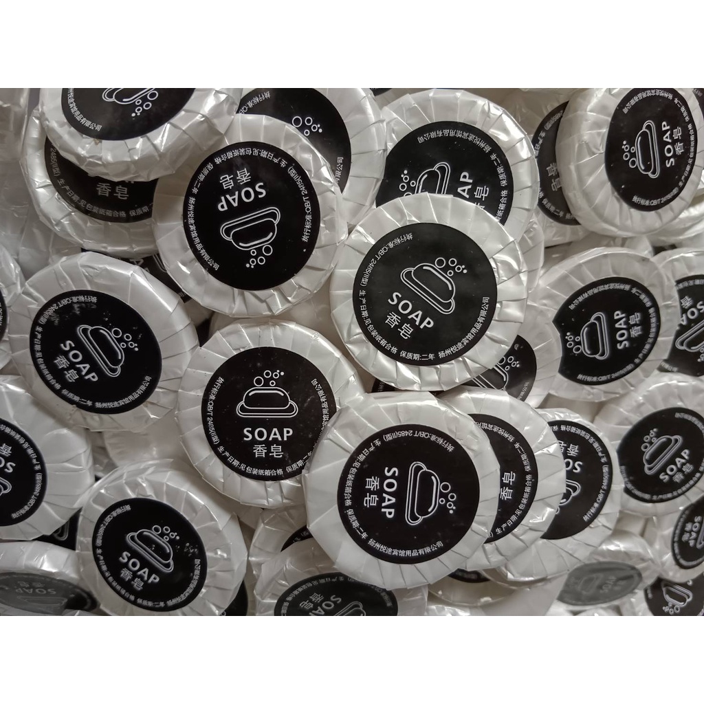 50ก้อน!! ก้อนละ1.5บาท ขายส่งโรงแรม เล็กสบู่ก้อน คุณภาพดี  สามารถสั่งพิมพ์โลโก้ได้ สบู่ก้อน ของใช้ในโรงแรม
