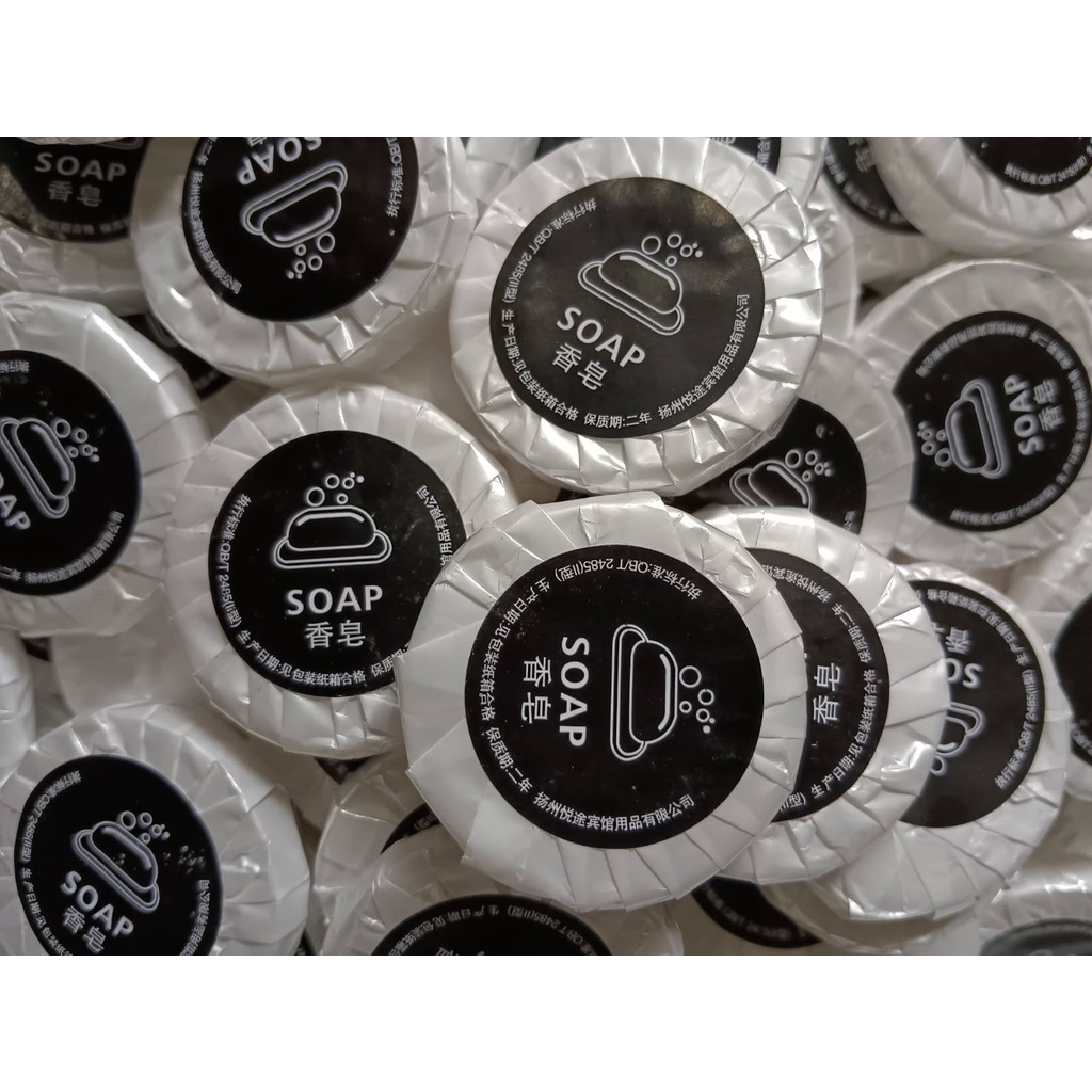 50ก้อน!! ก้อนละ1.5บาท ขายส่งโรงแรม เล็กสบู่ก้อน คุณภาพดี  สามารถสั่งพิมพ์โลโก้ได้ สบู่ก้อน ของใช้ในโรงแรม