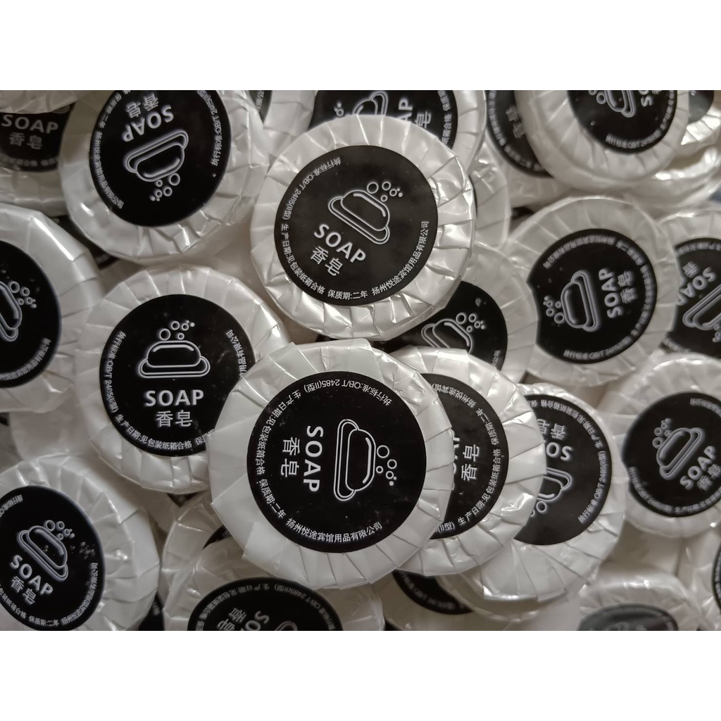 50ก้อน!! ก้อนละ1.5บาท ขายส่งโรงแรม เล็กสบู่ก้อน คุณภาพดี  สามารถสั่งพิมพ์โลโก้ได้ สบู่ก้อน ของใช้ในโรงแรม