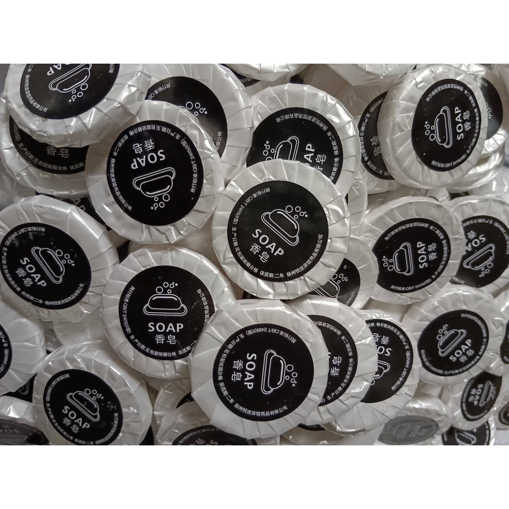 50ก้อน!! ก้อนละ1.5บาท ขายส่งโรงแรม เล็กสบู่ก้อน คุณภาพดี  สามารถสั่งพิมพ์โลโก้ได้ สบู่ก้อน ของใช้ในโรงแรม
