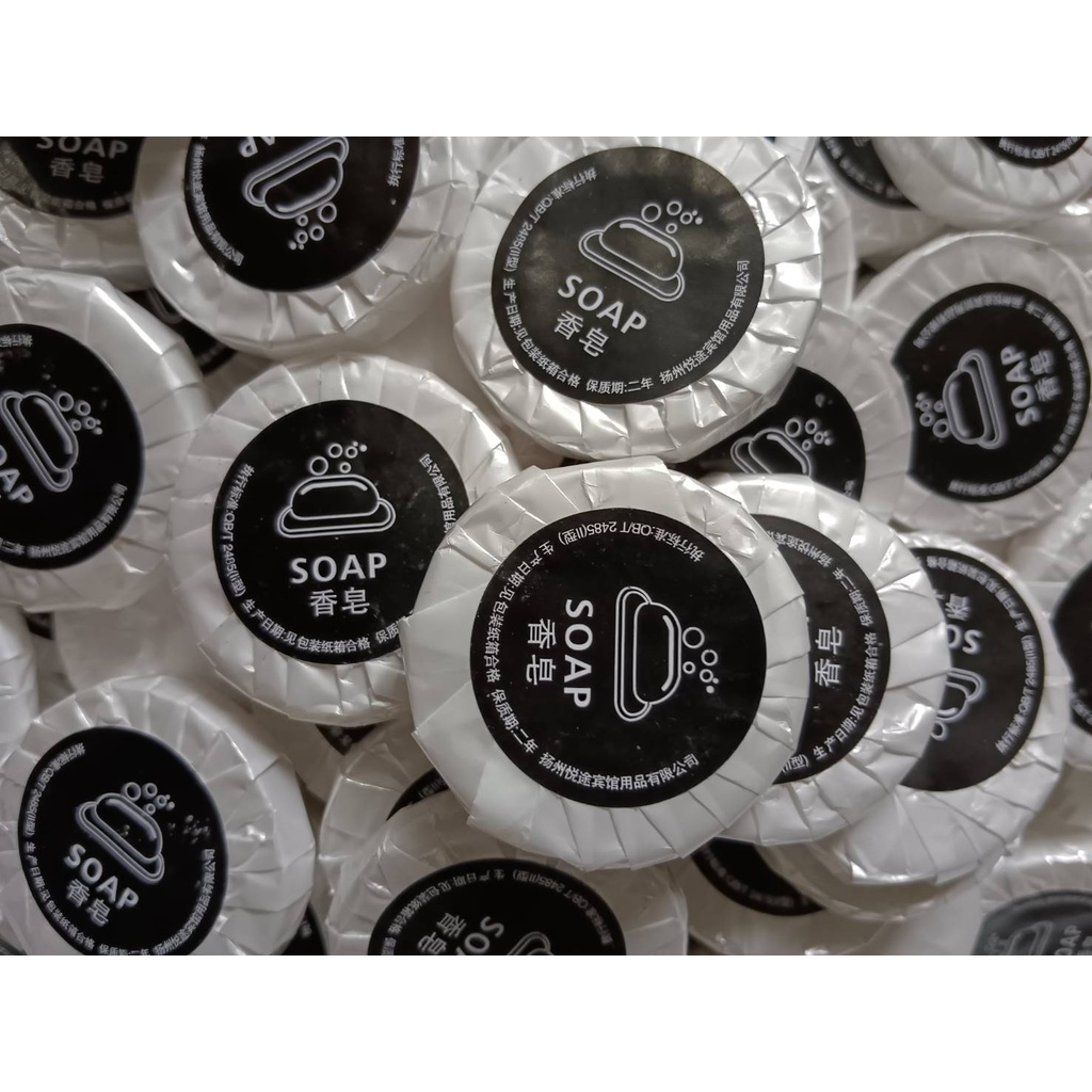 50ก้อน!! ก้อนละ1.5บาท ขายส่งโรงแรม เล็กสบู่ก้อน คุณภาพดี  สามารถสั่งพิมพ์โลโก้ได้ สบู่ก้อน ของใช้ในโรงแรม