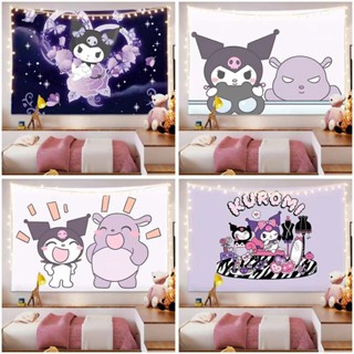 ผ้าแขวนผนัง ลายการ์ตูน Kuromi Sanrio น่ารัก สําหรับตกแต่งห้องนอนเด็ก หอพัก