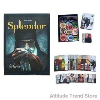 Attitude Trend Store[new] 【Ready Stock】New Splendor Board Game Full English Mini Version For Party Family Playing Cards