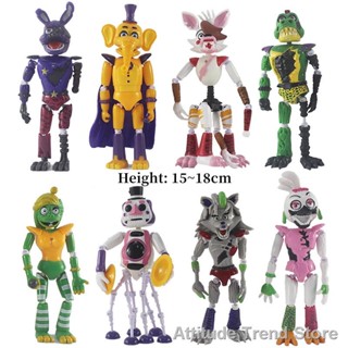 Attitude Trend Store[new] ฟิกเกอร์ Five Nights At Freddys Luminous Action Figure Set 6/8 ชิ้น สําหรับแฟนคลับ คริสต์มาส