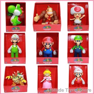 Attitude Trend Store[new] 【Ready Stock】23cm High quality Super Mario Bros Action Figures Toys Big Size With Retail Box 【