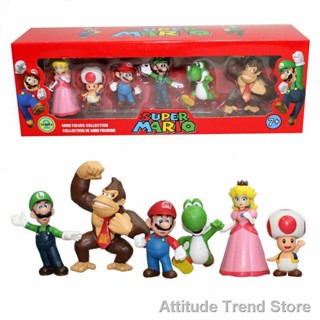 Attitude Trend Store[new] โมเดลตัวละคร Super Mario Bros 6 ตัว 【ถูก ที่สุด】