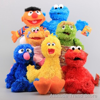 Attitude Trend Store[new] Plush Toy Elmo Cookie Monster Sesame Street Hand Puppet Ernie Stuffed Dolls 【ถูก ที่สุด】