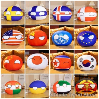 Attitude Trend Store[new] 10 ซม. Country Ball Plush Toy Polandball Plush Pendant Soft Countryball Stuffed Doll for Kids