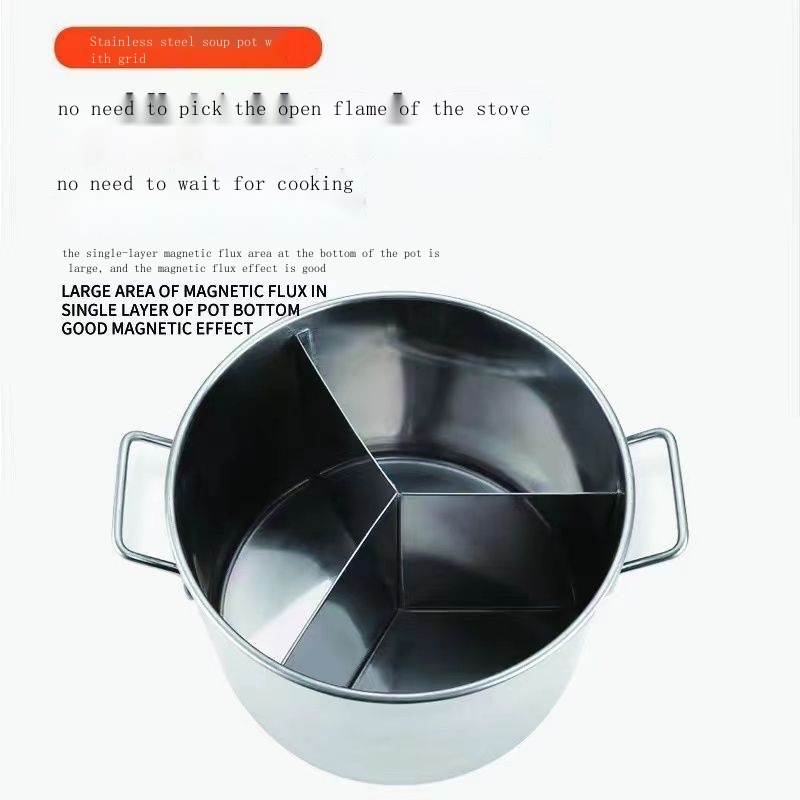 ✒۩Commercial หนาสแตนเลสถังซุปถังกลมพร้อมฝาปิดแยกหม้อเป็ดแมนดารินความจุขนาดใหญ่พิเศษทำอาหารก๋วยเตี๋ยวถังถังน้ำเกลือเผ็ดร้ - รูปที่ 4