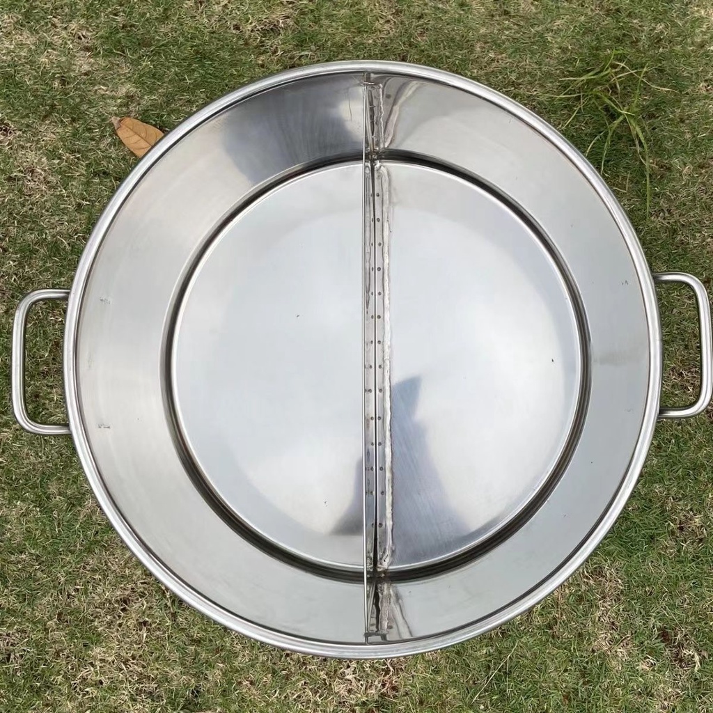 ✒۩Commercial หนาสแตนเลสถังซุปถังกลมพร้อมฝาปิดแยกหม้อเป็ดแมนดารินความจุขนาดใหญ่พิเศษทำอาหารก๋วยเตี๋ยวถังถังน้ำเกลือเผ็ดร้ - รูปที่ 7