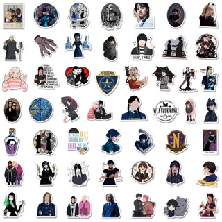 [new] set 2023 Popular Wednesday Addams Stickers DIY Laptop Luggage Skateboard Graffiti Decals Sticker 【ถูก ที่สุด】