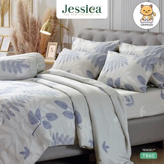 Jessica ผ้าปูที่นอน (ไม่รวมผ้านวม) 5 ฟุต/6 ฟุต Tencel เทนเซล ทอ 500 เส้น พิมพ์ลาย กราฟฟิก T860 #เจสสิกา ชุดผ้าปู