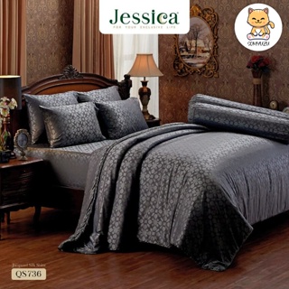 Jessica ผ้านวม 90 x 100 นิ้ว (ไม่รวมผ้าปูที่นอน) Jacquard แจ็คการ์ด ทอ 500 เส้น พิมพ์ลาย กราฟฟิก QS736 #เจสสิกา ผ้าห่ม