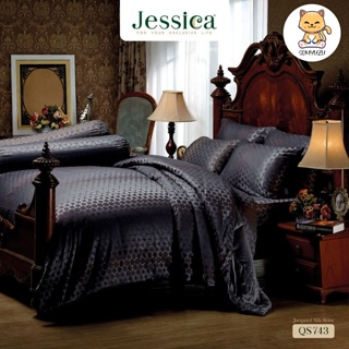 Jessica ผ้านวม 90 x 100 นิ้ว (ไม่รวมผ้าปูที่นอน) Jacquard แจ็คการ์ด ทอ 500 เส้น พิมพ์ลาย กราฟฟิก QS743 #เจสสิกา ผ้าห่ม