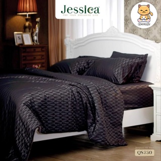 Jessica ครบเซ็ต 6 ฟุต | ผ้าปูที่นอน+ผ้านวม Jacquard แจ็คการ์ด ทอ 500 เส้น พิมพ์ลาย กราฟฟิก QS750 #เจสสิกา ชุดผ้าปู