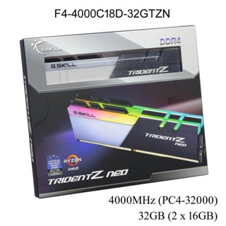 G.Skill Trident Z Neo 32GB (2x16GB) DRAM DDR4 4000MHz CL18 Desktop Memory Kit, F4-4000C18D-32GTZN