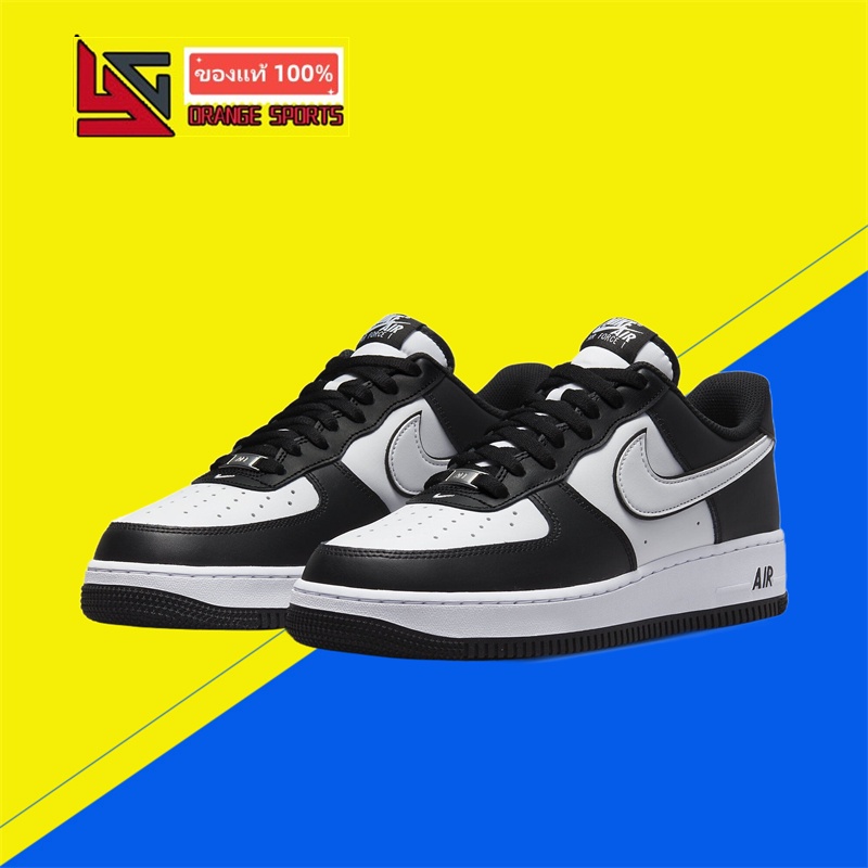Nike Nike รองเท้าผู้ชาย Air Force 1 สีดำและสีขาว Panda Air Force One รองเท้าผ้าใบต่ำ DV0788-001