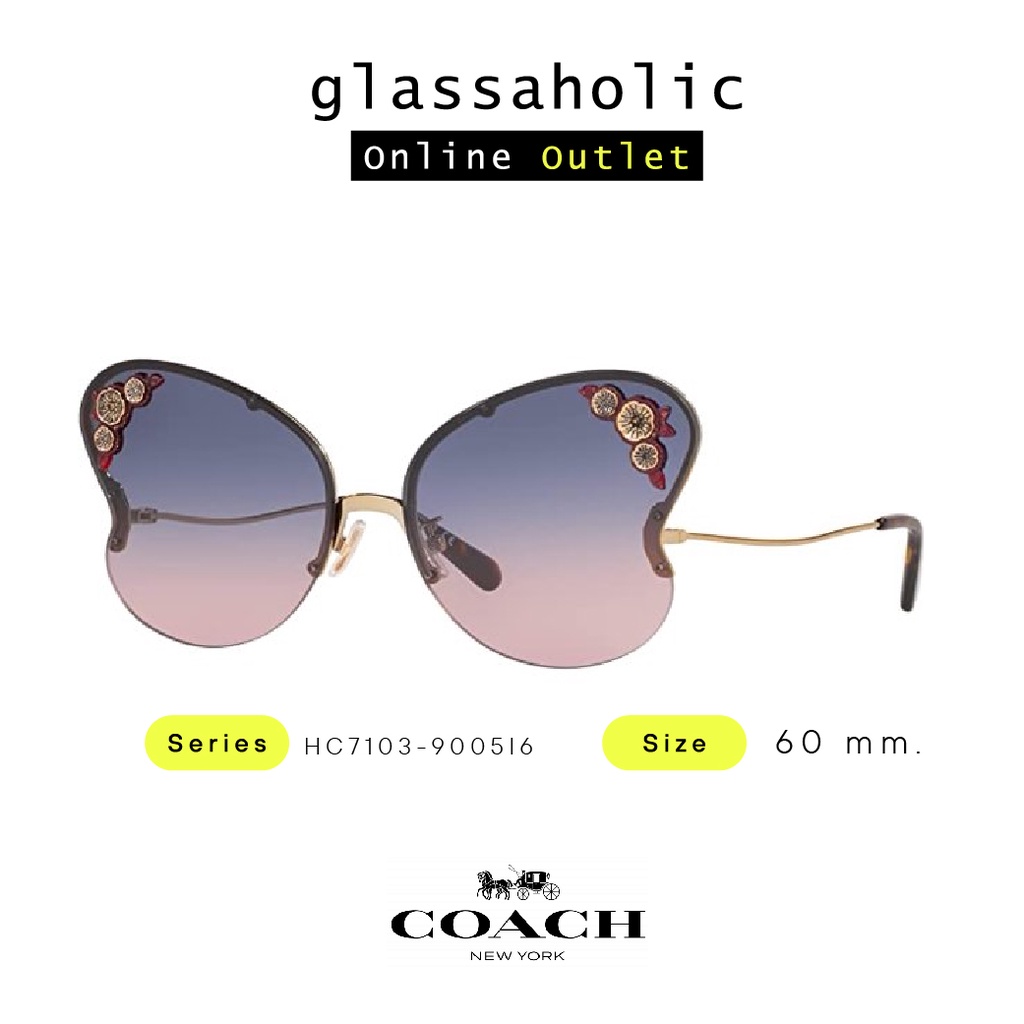 [ลดกระหน่ำ] แว่นกันแดด COACH รุ่น HC7103 ทรงผีเสื้อ ญี่ปุ่น สุดเท่ สวยเกร๋ไม่ซ้ำใคร