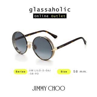 [ลดกระหน่ำ] แว่นกันแดด Jimmy Choo รุ่น JIM LILO-S ทรงกลม สีดำ เท่ๆ