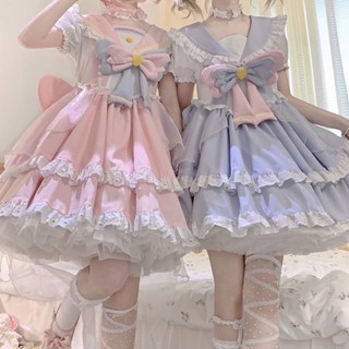 ۩☾✌Starlight Sweetheart--Chai Huhu Original Lolita น่ารักสาวซากุระหลากหลายซากุระ Lolita COS เสื้อผ้า