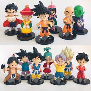 โมเดลฟิกเกอร์ Dragon Ball Son Goku Goku Gohan Vegeta IV Raditz Trunks krillin Q Version ของเล่นสําหรับเด็ก