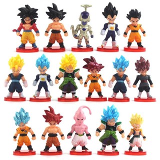 ฟิกเกอร์ Dragon Ball Son Goku Gohan Vegeta IV Raditz Trunks krillin 16 Dragon Ball สําหรับตกแต่งเค้กเด็ก