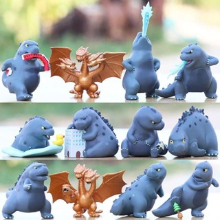 โมเดลฟิกเกอร์ Godzilla Q Version 12 Godzilla Mystery Box Ghidorah King of Monsters 2 ของเล่นสําหรับเด็ก