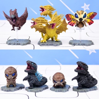 โมเดลตุ๊กตาสัตว์ประหลาด Pikachu Charmander Bulbasaur Squirtle Psyduck Mewtwo 7 Godzilla Q Version ของเล่นสําหรับเด็ก