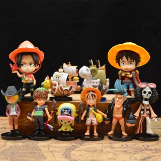 โมเดลฟิกเกอร์ ONE PIECE Luffy Zoro Nami Sanji Tony Chopper Nico Robin ONE PIECE สําหรับตกแต่งรถยนต์