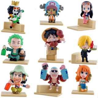 โมเดลฟิกเกอร์ ONE PIECE Luffy Zoro Nami Sanji Tony Chopper Nico Robin ONE PIECE สําหรับตกแต่งเค้กวันเกิด