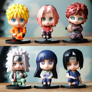 พร้อมส่ง ตุ๊กตาฟิกเกอร์ NARUTO Uzumaki Hy ga Hinata Uchiha Sasuke Hatake Kakashi Haruno Sakura Q Version NARUTO NARUTO Sasuke Kakashi Sakura