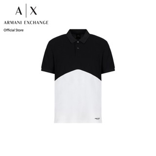 AX Armani Exchange เสื้อโปโลผู้ชาย รุ่น AX 6RZFLA ZJM5Z22CG - สีขาว