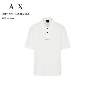 AX Armani Exchange เสื้อโปโลผู้ชาย รุ่น AX 6RZFLE ZJM5Z1116 - สีขาว