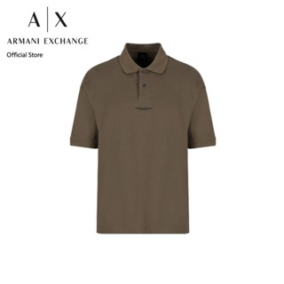 AX Armani Exchange เสื้อโปโลผู้ชาย รุ่น AX 6RZFLE ZJM5Z1784 - สีน้ำตาล